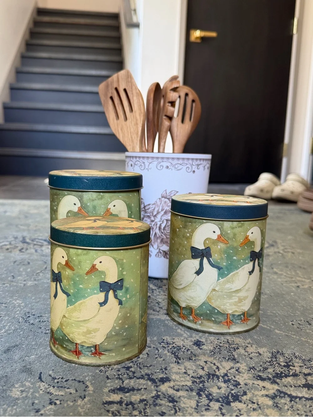 Vintage goose canister set
